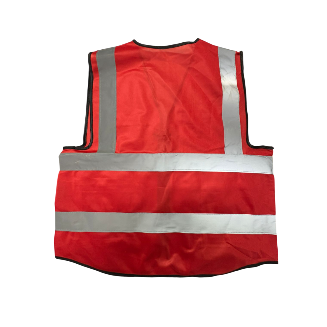 Сигнальный жилет красный 52 c замком