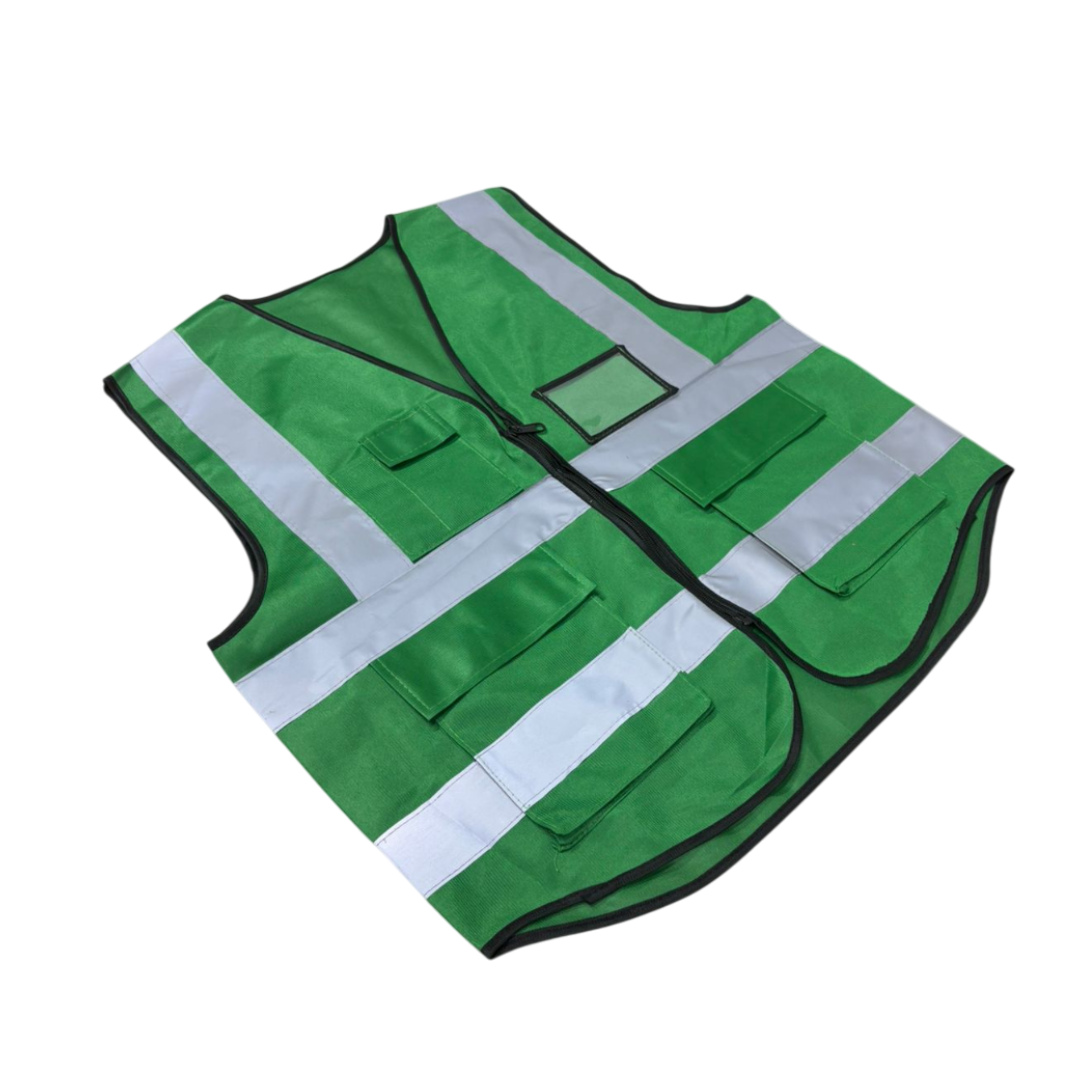 Сигнальный жилет темно-зеленый 52 c замком