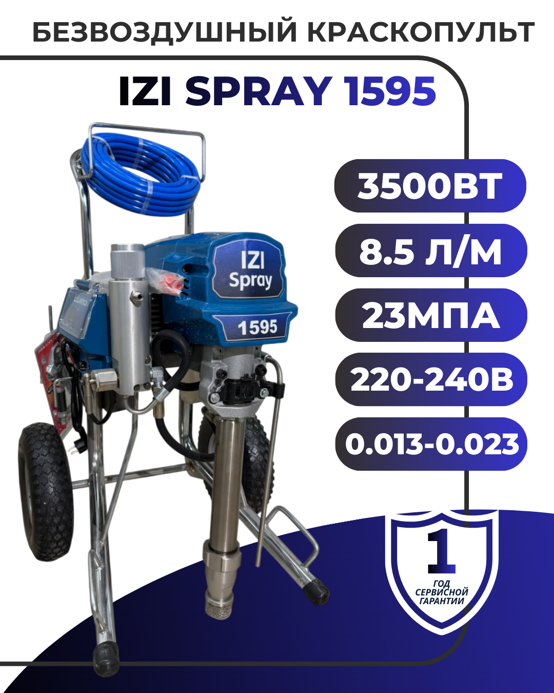 Безвоздушный краскопульт IZI SPRAY 1595