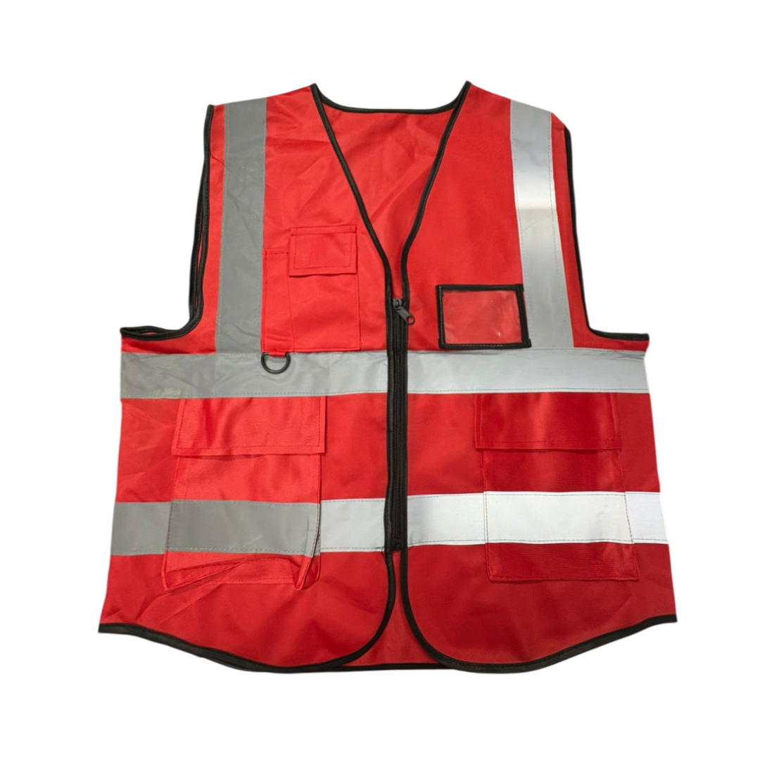 Сигнальный жилет красный 52 c замком