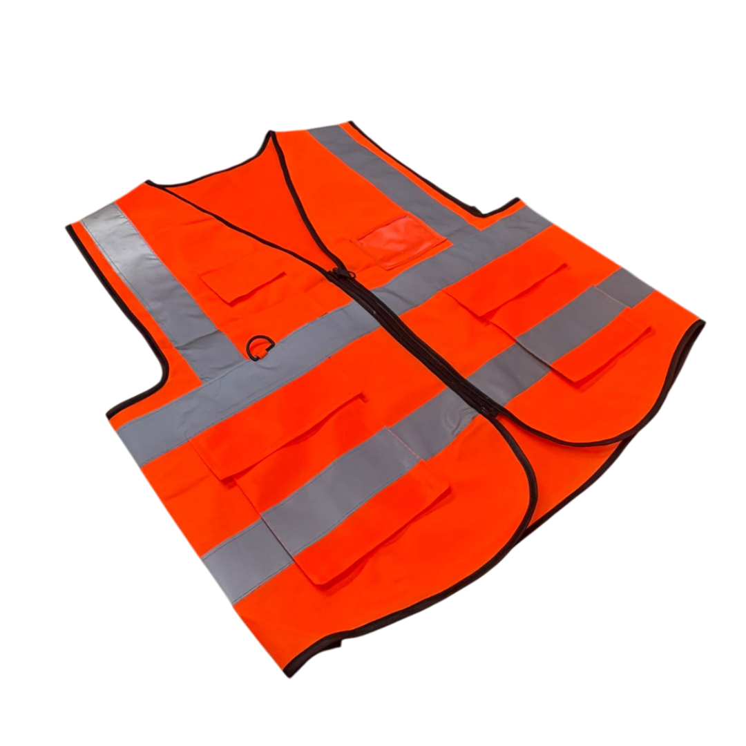 Сигнальный жилет оранжевый 52 c замком