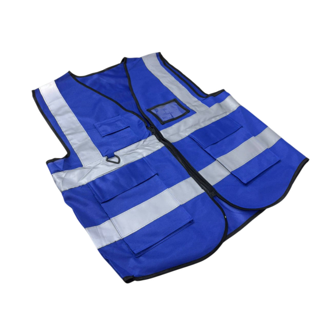 Сигнальный жилет синий 52 c замком
