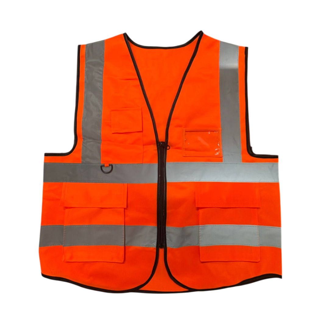 Сигнальный жилет оранжевый 52 c замком