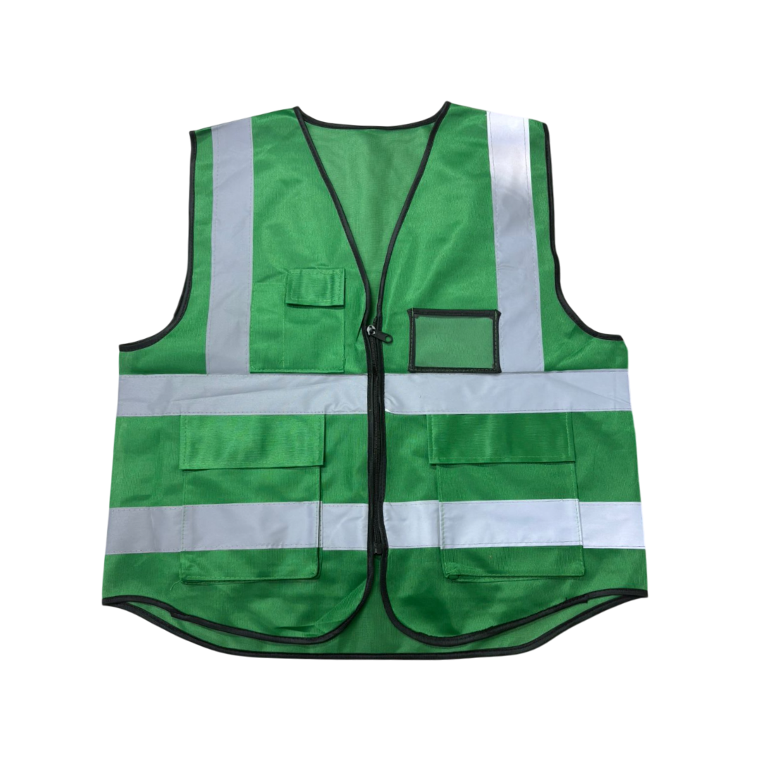 Сигнальный жилет темно-зеленый 52 c замком