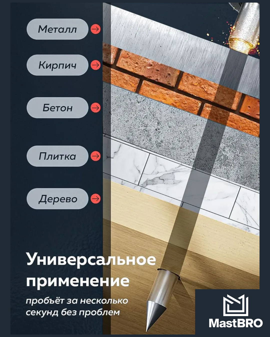 Мини-дюбель 27мм с хомутом 25мм (пороховой)