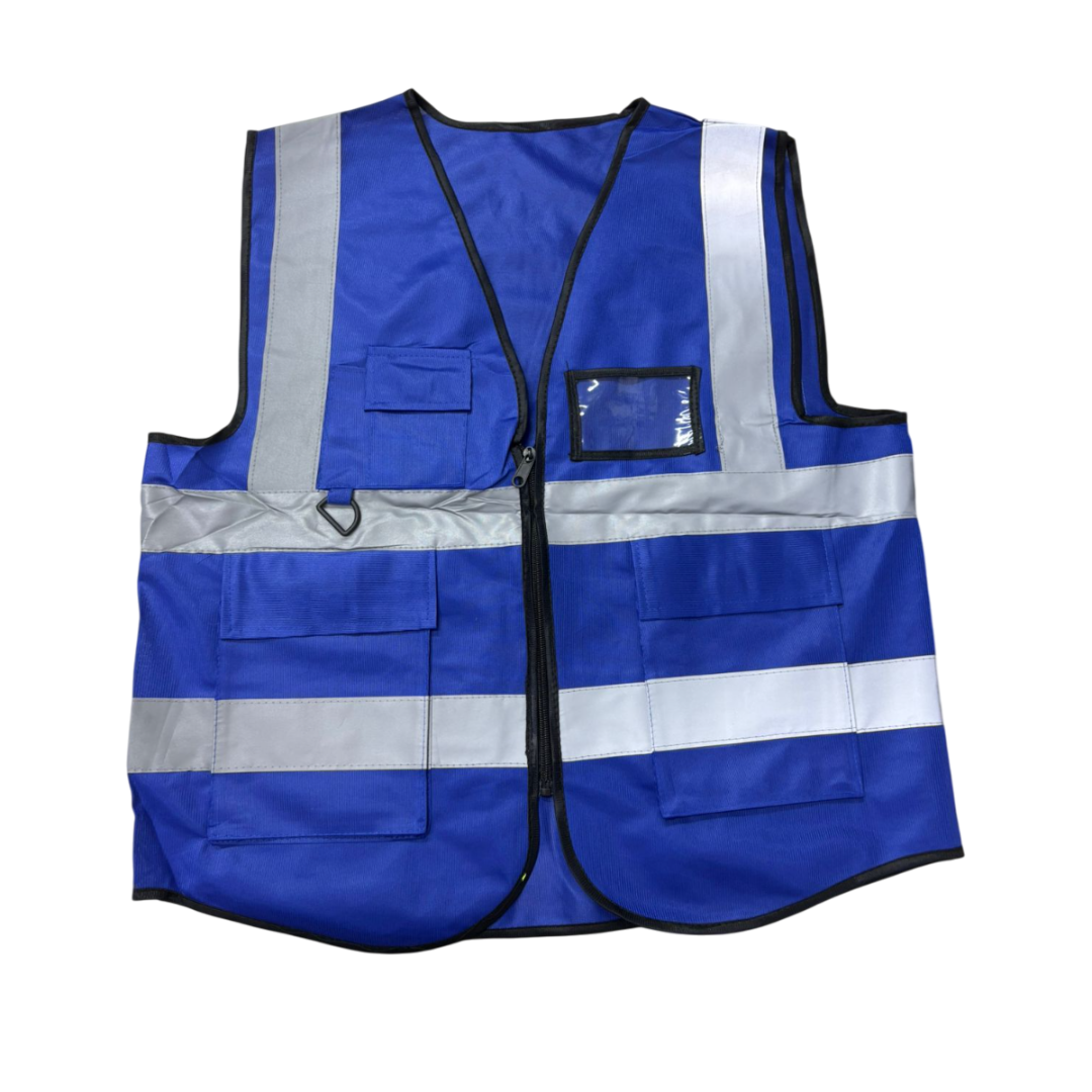 Сигнальный жилет синий 52 c замком